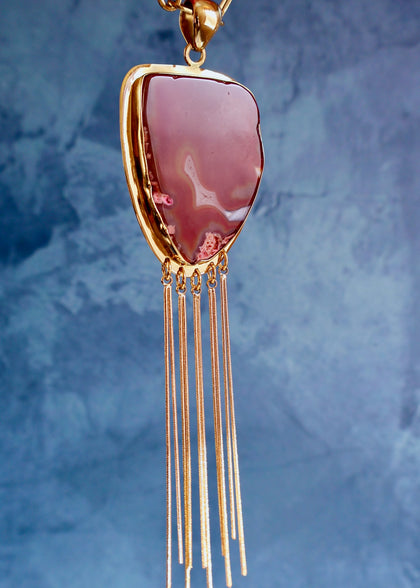 Red Agate Runway Necklace