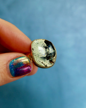 Variscite Ring in Gold Alchemia- Adjustable P11