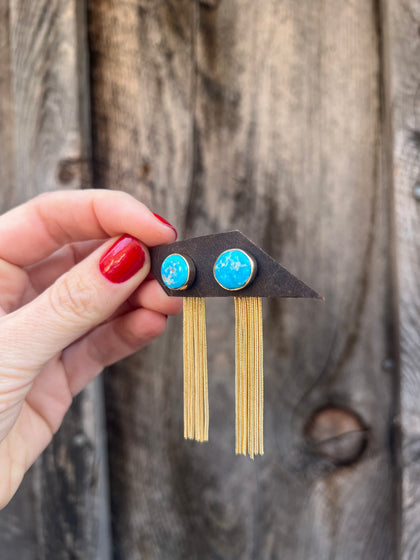 Sonoran Gold & Gold Alchemia Snake Chain Ear Jacket two piece earring set