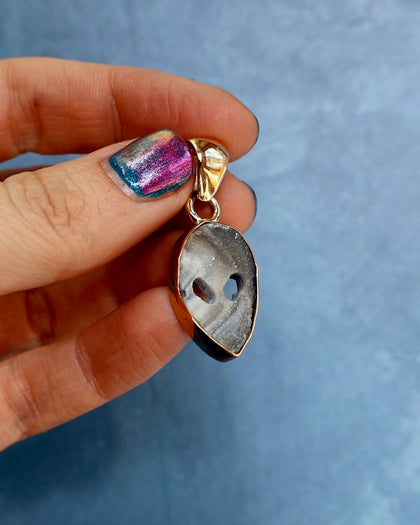 "Space Cowboy" Druzy Alien Pendant
