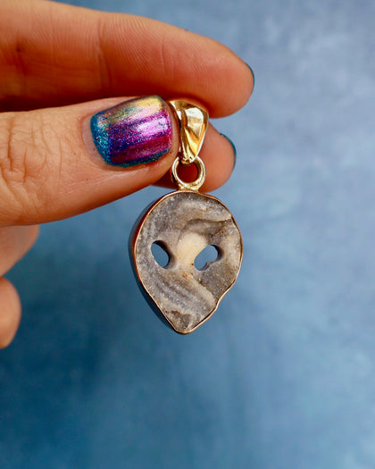 "Space Cowboy" Druzy Alien Pendant