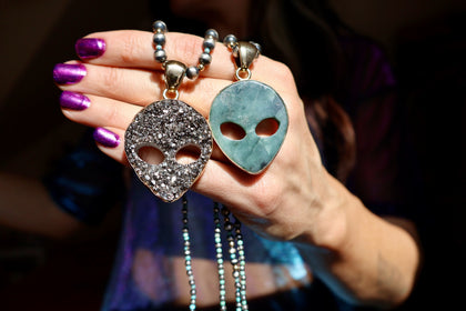 "Space Cowboy" Jade Alien Pendant