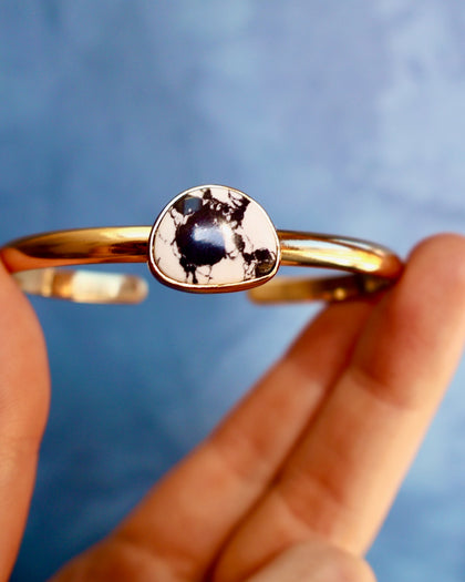 "Event Horizon" Cuff Bracelet White Buffalo