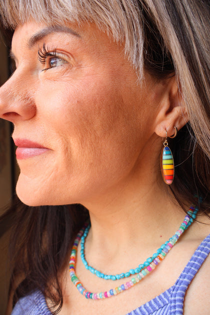 Electric Desert Vintage Pool Ball Earrings in Gold Alchemia