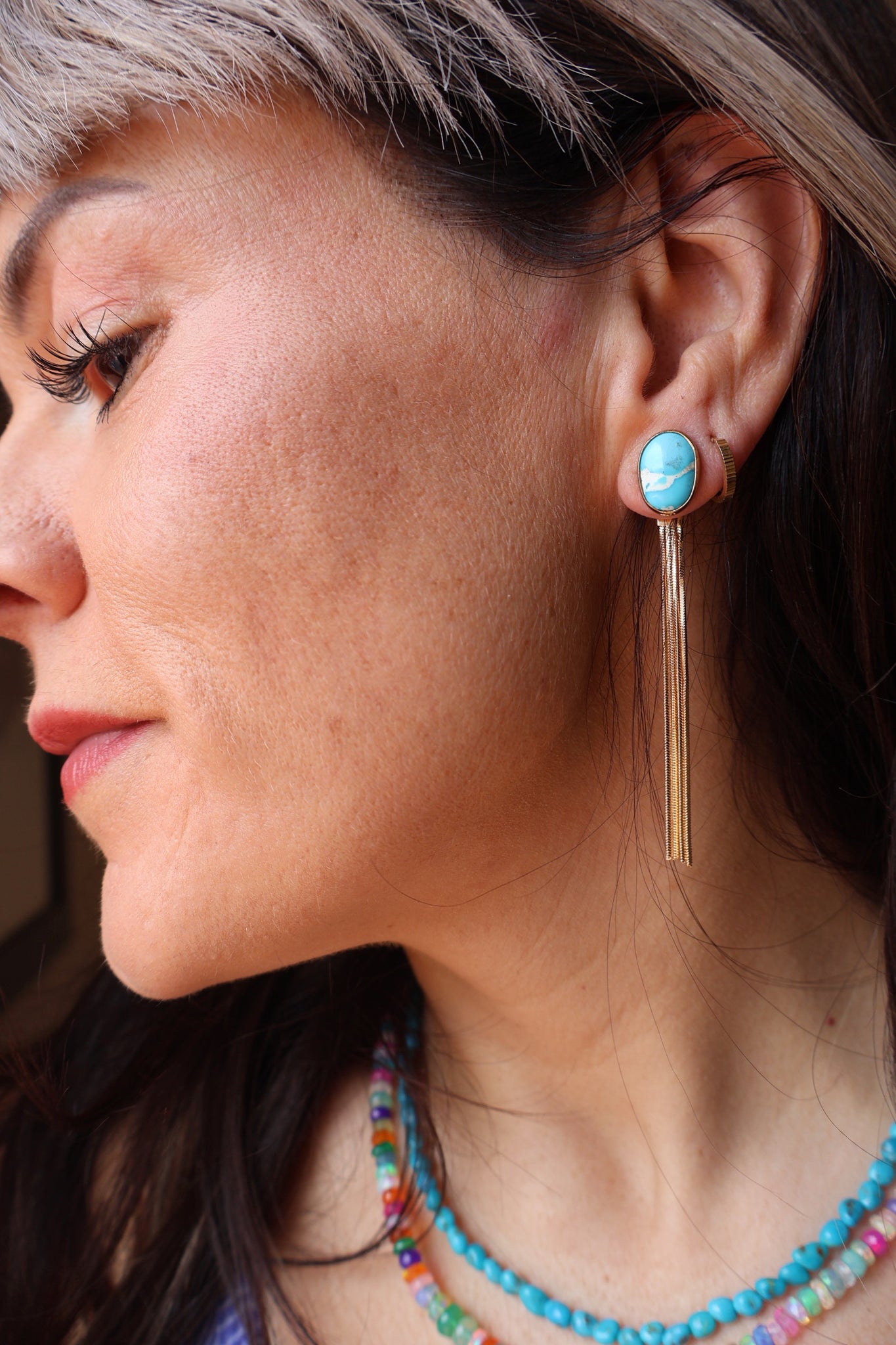 Kingman Turquoise Studs E41