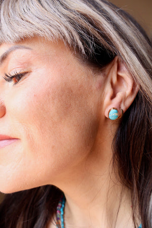 Kingman Turquoise Studs E41
