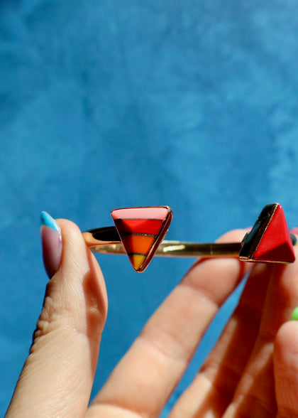 Rosarita Double Stone Stacker Cuff Bracelet