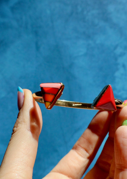 Rosarita Double Stone Stacker Cuff Bracelet