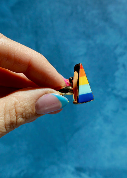 Vintage Pool Ball Adjustable Ring in Gold Alchemia