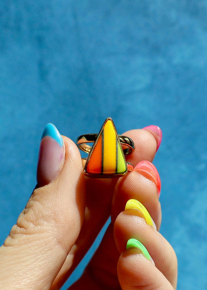 Vintage Pool Ball Adjustable Ring in Gold Alchemia