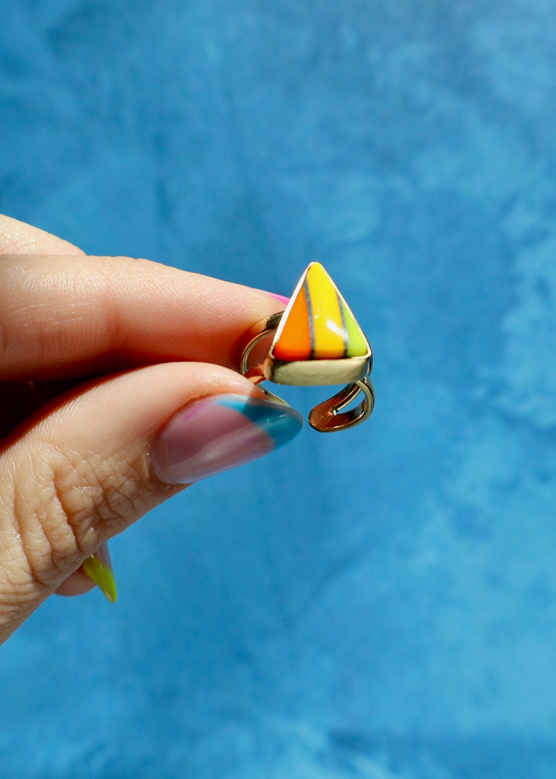 Vintage Pool Ball Adjustable Ring in Gold Alchemia E28