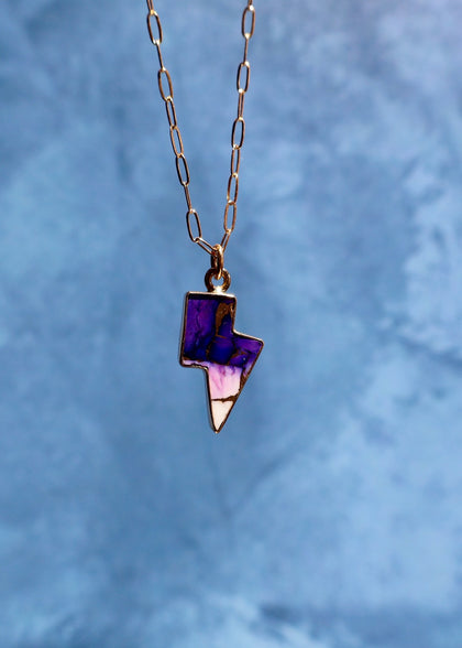 Electric Desert Mojave Turquoise Bolt Necklace