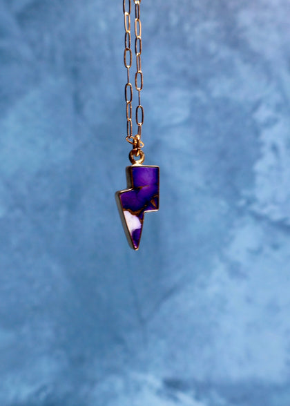 Electric Desert Mojave Turquoise Bolt Necklace