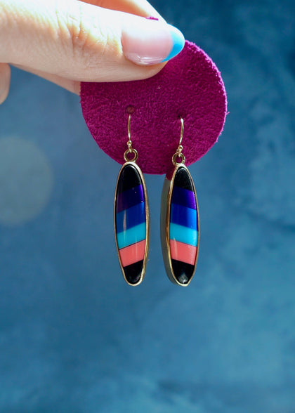 Electric Desert Vintage Pool Ball Earrings in Gold Alchemia