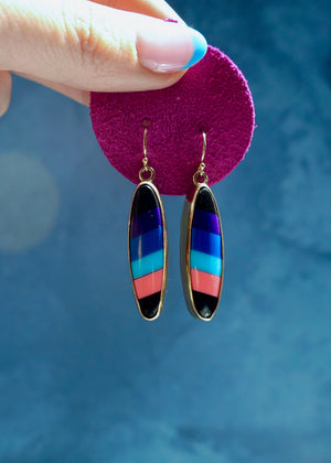 Electric Desert Vintage Pool Ball Earrings in Gold Alchemia E57