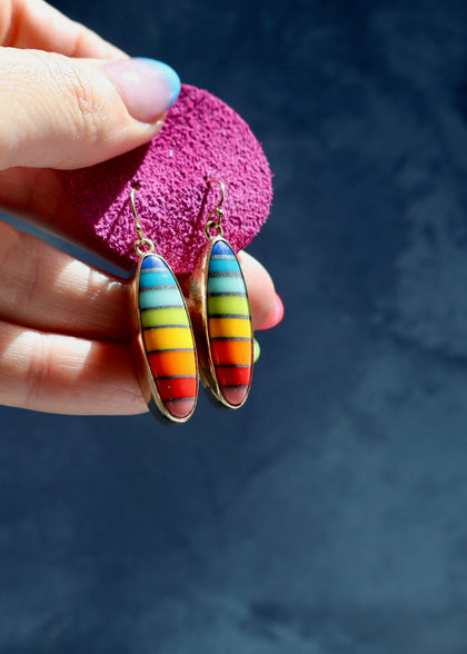 Electric Desert Vintage Pool Ball Earrings in Gold Alchemia