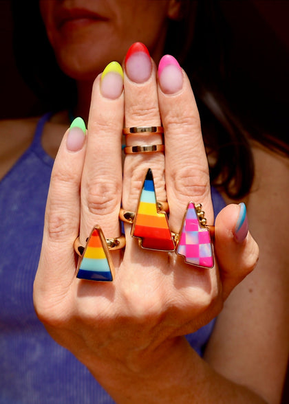 Vintage Pool Ball Adjustable Ring in Gold Alchemia