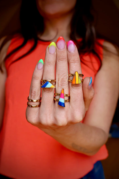 Vintage Pool Ball Adjustable Ring in Gold Alchemia