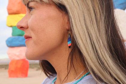 Electric Desert Vintage Pool Ball Earrings in Gold Alchemia