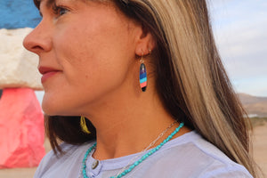 Electric Desert Vintage Pool Ball Earrings in Gold Alchemia E57