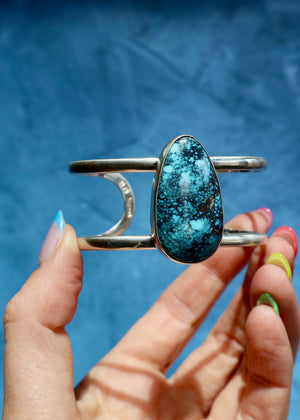 Cloud Mountain Turquoise Cuff Bracelet in Sterling SIlver