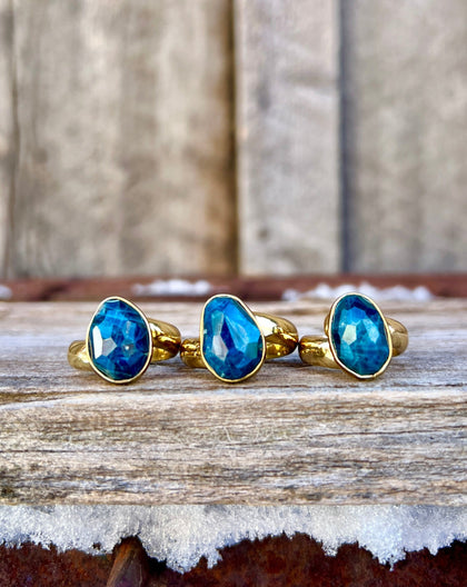 Kyanite & Gold Alchemia Adjustable Ring