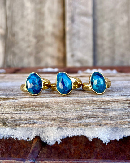 Kyanite & Gold Alchemia Adjustable Ring