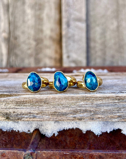 Kyanite & Gold Alchemia Adjustable Ring