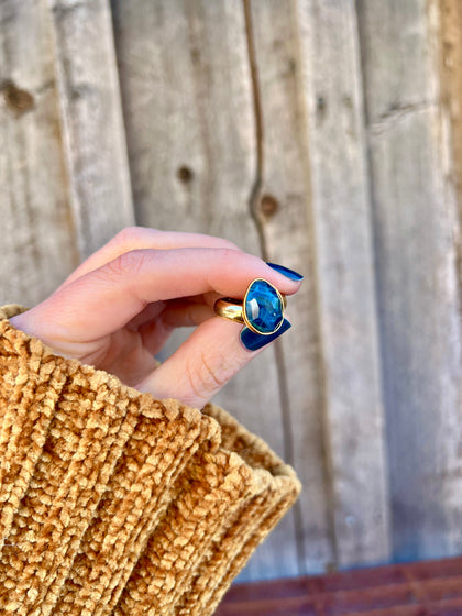 Kyanite & Gold Alchemia Adjustable Ring