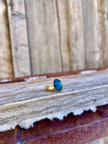 Kyanite & Gold Alchemia Adjustable Ring
