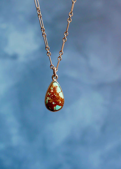 Royston Turquoise Dainty Necklace in Sterling Silver