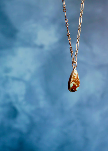 Royston Turquoise Dainty Necklace in Sterling Silver