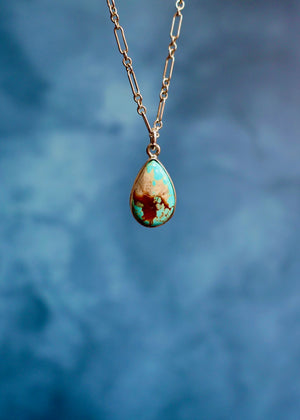 Royston Turquoise Dainty Necklace in Sterling Silver E83