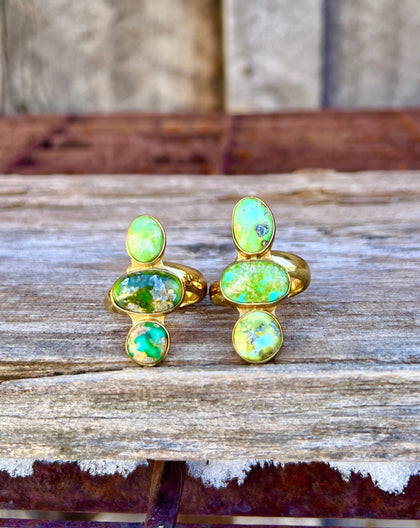 Sonoran Gold Turquoise & Gold Alchemia Adjustable Ring