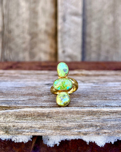 Sonoran Gold Turquoise & Gold Alchemia Adjustable Ring