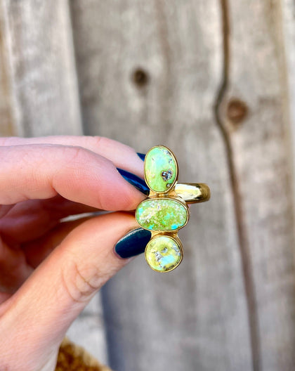 Sonoran Gold Turquoise & Gold Alchemia Adjustable Ring