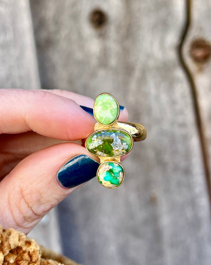 Sonoran Gold Turquoise & Gold Alchemia Adjustable Ring