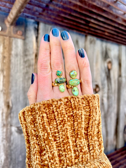 Sonoran Gold Turquoise & Gold Alchemia Adjustable Ring