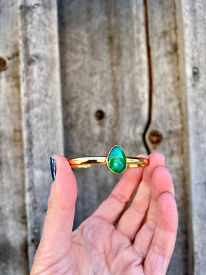 Malachite & Gold Alchemia Cuff Bracelet W53