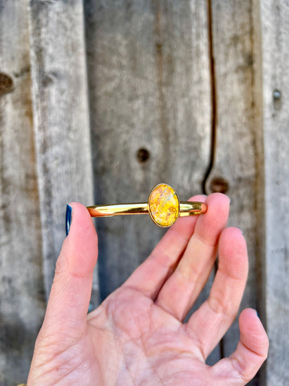 Bumblebee Jasper & Gold Alchemia Cuff Bracelet