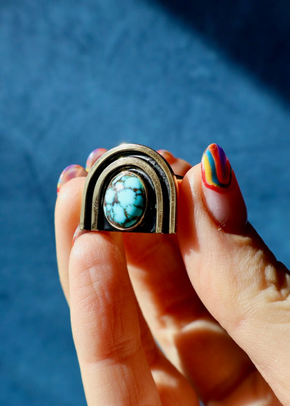 Rainbow Connection Ring Gold Alchemia & Turquoise
