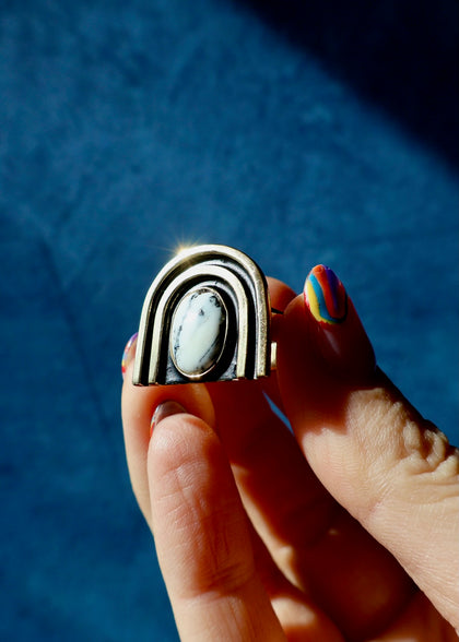 Rainbow Connection Ring Gold Alchemia & White Buffalo