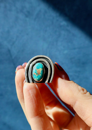 Rainbow Connection Ring Sterling Silver & Turquoise RC22