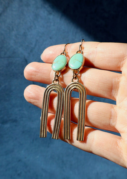 Rainbow Connection Earrings Turquoise