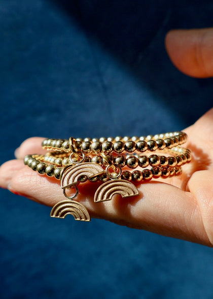 Rainbow Connection Gold Fill Stretch Bracelet