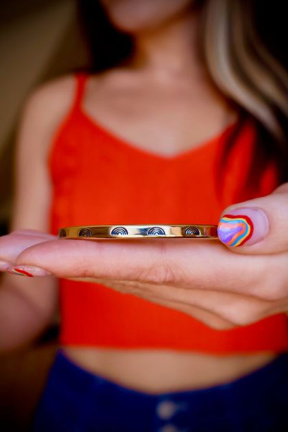 Rainbow Connection Cuff Stacker Bracelet