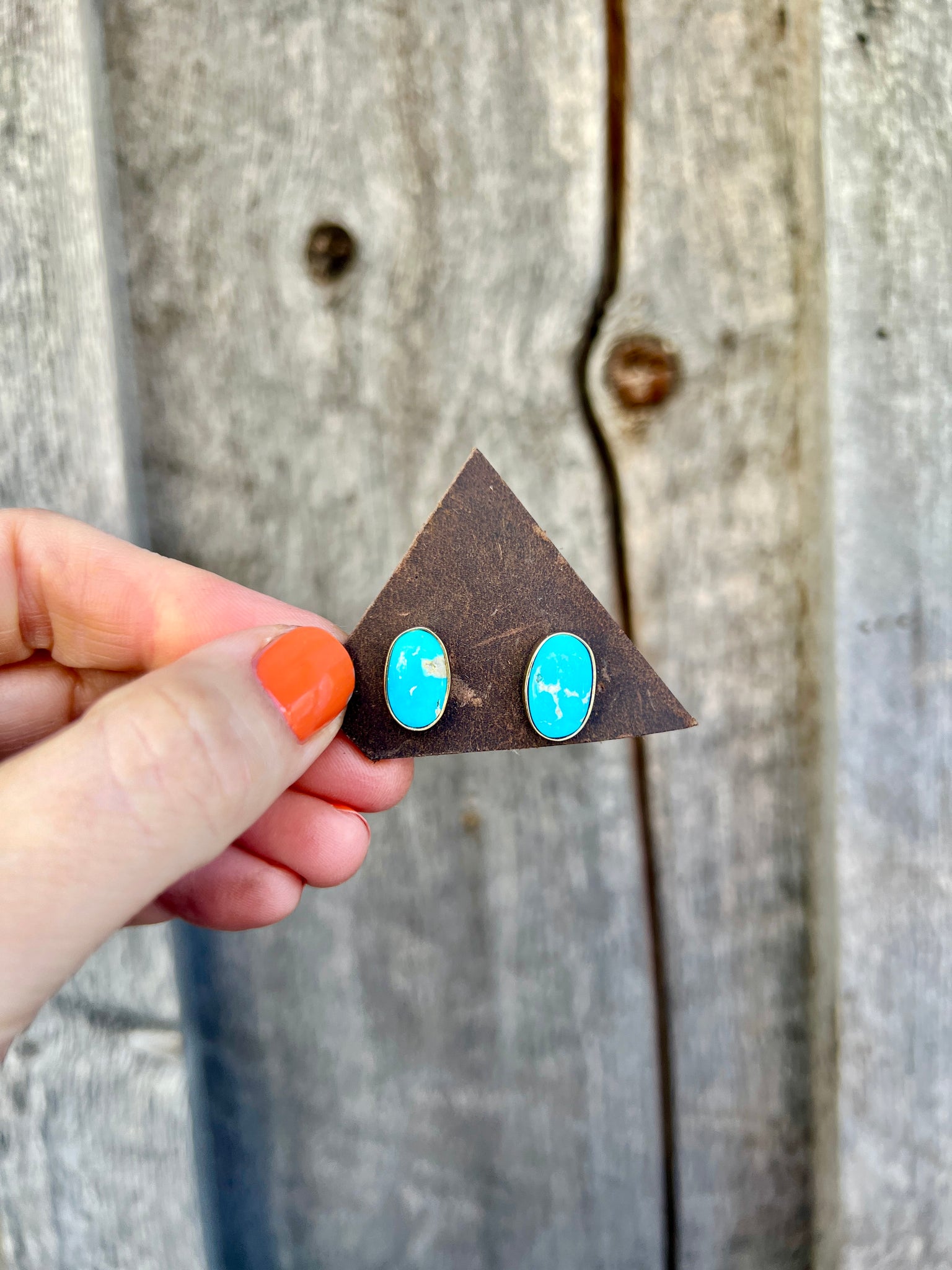 Blue Ridge Turquoise & Gold Alchemia Stud Earring W62