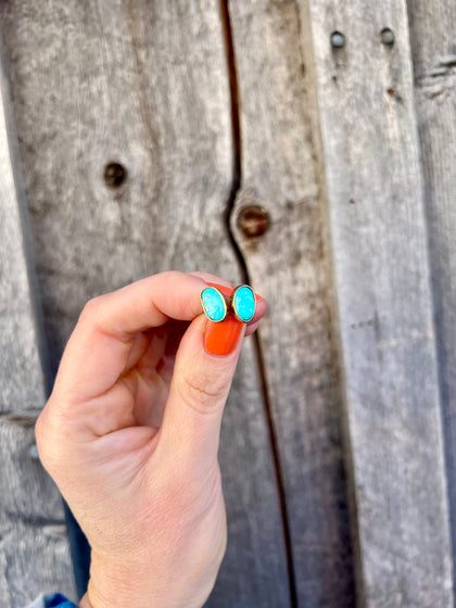 Blue Ridge Turquoise & Gold Alchemia Stud Earring