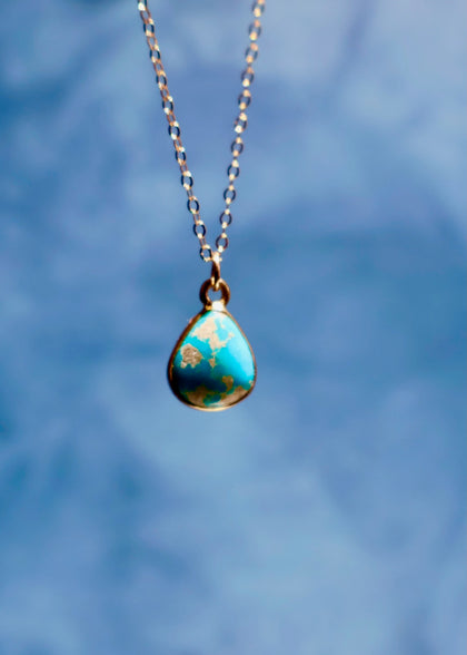 Sonoran Gold Turquoise Dainty Necklace