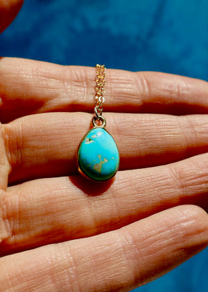 Sonoran Gold Turquoise Dainty Necklace RC68